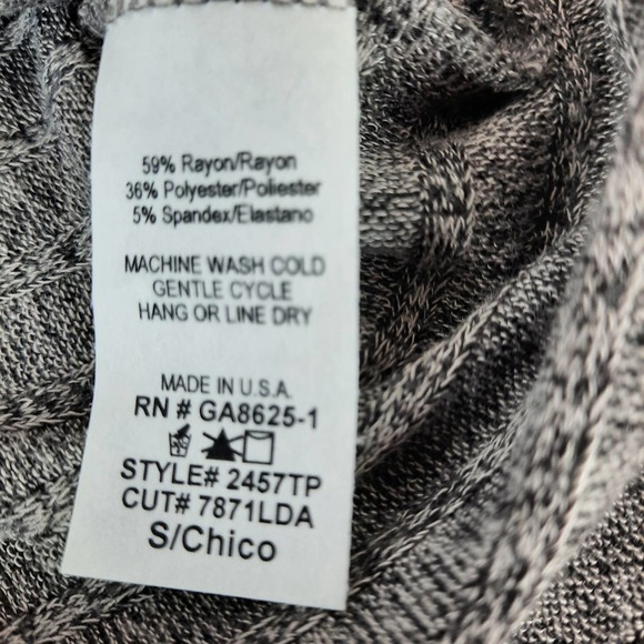 Renee C Long Sleeve Gray Lightweight Mock Neck Sweater, Small - Picture 13 of 13